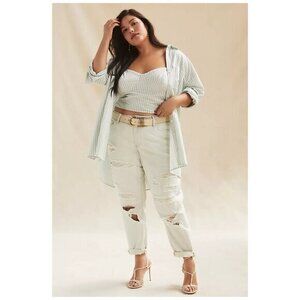 Pilcro Mid-Rise Distressed Slim Boyfriend Jeans